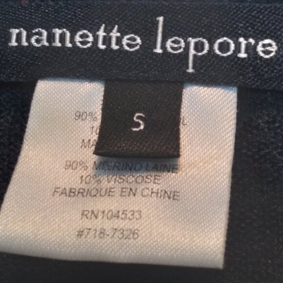 Nanette Lepore 2Tone Grey  90% Merino Wool Dress with Ruffle Front Detail Sz S - Picture 4 of 7